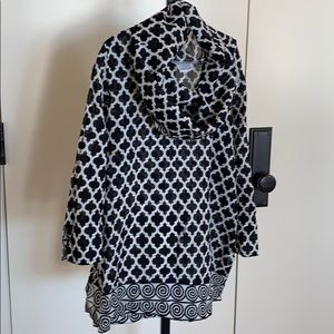 Ladies cotton cowl-neck tunic